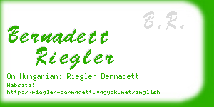 bernadett riegler business card